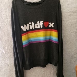 Wildfox rainbow baggy Beach jumper